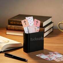 3D Printed Book-Shaped Bookmark Storage Display Rack, Cute Artistic Book Lover Desktop Organizer, Creative Bookworm Gift, Teacher's Day Graduation Season Christmas Birthday Souvenir, Study Office Desk Aesthetic Decor - View 5