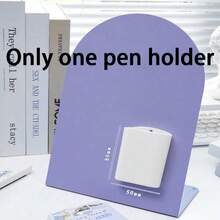 1pc Vertical Metal Memo Board, Stable Desktop Placement, Arched Soft Design With Fresh Aesthetic, Purple And White Gentle Color Options Suitable For Various Desktop Styles. Easily Fix Notes, Photos, Schedule Cards, Built-In Integrated Pen Holder For Storing Pens, Paper Clips And Other Small Items, Keeping Desktop Organized, Combining Memo, Display And Storage Functions. Perfect For Students Organizing Study Plans, Office Workers Planning Work Schedules, Or Creating Atmospheric Desktop Handmade Displays, Enhancing Desktop Tidiness And Sense Of Ritual - one-size - View 12