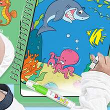Magic Water Picture Books, Reusable Magic Drawing Books And Pens, Learning Educational Activity Books, Random Color Pens, Children's Christmas And New Year Gifts Back To School - Multicolor - View 6