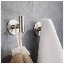 Stainless Steel Towel Ring – No Drill Wall Mounted Bathroom Organizer For Hand Towel, Washcloth - Silver - View 8