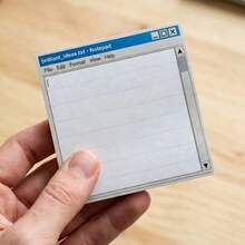 復古電腦桌面便利貼套裝，共4包200張，3x3英吋，適用於復古電腦視窗備忘錄、辦公用品、桌面裝飾，也是送給女性、男性、同事、科技愛好者的理想禮物，適合母親節、復活節、生日及其他場合 - A - 查看 3