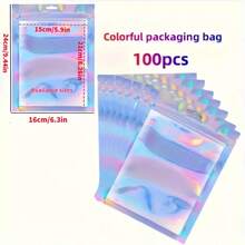 100pcs/Pack Multi-Size Thickened 16-Mil Color-Changing Holographic Laser Packaging Bags, Reusable Sealed Bags For Jewelry, Accessories, Cosmetics Packaging And Storage, Perfect For Jewelry Display, Mailing And Shipping Supplies - Multicolor - View 23