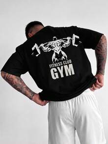 ZYNTH BALENO Áo thun nam tay ngắn cổ tròn in họa tiết thời trang, thích hợp cho phòng tập gym và các hoạt động thể thao ngoài trời. - màu đen - Xem 1