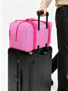 Tas Jinjing Mesin Jahit dengan Banyak Kantong - Tali Bahu yang Dapat Diatur, Cocok untuk Model 15-18 Inci, Tas Kain Oxford Tahan Air untuk Perjalanan, Tas Liburan, Perlengkapan Penting untuk Liburan - Merah - View 9