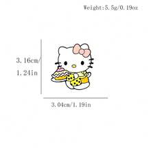1pc Cute Cartoon Metal Badge Brooch Soft Sweet Cat Alloy Bag Accessory Pin - Multicolor - View 13