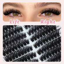 LIMEIKAI 192pcs Wispy Natural Eyelash Clusters, Natural Cat Eye Manga Style, Mixed Lengths,Dense And Reusable, Perfect For Beginners For Home Use, Suitable For Proms, Daily Parties, And Manga Big Eye Looks - CC - View 6