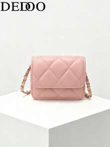 Dedoo Spring/Summer Popular Style, High-Quality Texture, Chain Shoulder Strap, Can Be Carried On Shoulder Or Underarm, Mini Lipstick Bag - Pink - View 7