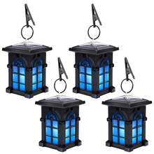 POSE UP 2/4pcs Solar Flame Clip Lights, Vintage Outdoor Hanging Lights, Realistic Flickering Flame Effect, IP44 Waterproof Warm White Solar Garden Lights, Yard Garden Porch Fence Decorative Lights, Halloween Christmas Holiday Party Decoration - Cabin Lamp - View 15
