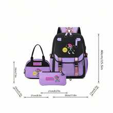 Toy Story 3-In-1 Backpack Set, Casual Daypack With Tote Bag And Pencil Pouch, Jessie "Yee-Haw!" Print Black & Purple Lightweight Bookbag For Daily Use - Color 1 - View 5