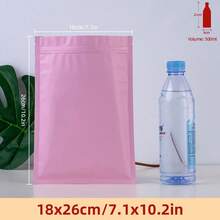 50/100個可重複密封鋁箔袋，啞光彩色紅色Mylar袋，附平面拉鍊鎖，適用於食品儲存袋、糖果餅乾零食、口紅、珠飾、零售包裝、情人節節日婚禮派對禮品用品 - 彩色 - 查看 100