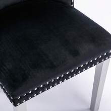 Set de 2 Sillas de comedor 65 cm de Velvet para cocina y salon - Negro - Ver 11