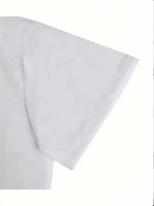 Men's Letter Print T-Shirt - White - View 5