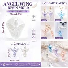 One Silicone Resin Mold For An Angel Pendant, DIY Epoxy Resin, Clay, And Plaster Candle Holder Mold, With Hanging Hole, Suitable For Keychains And Jewelry Making. - Angel Pendant Mold - View 5