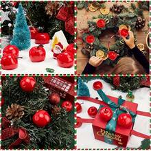 12 Mini Apple Ornaments For Christmas Tree, Artificial Red And Green Fruit Garland Decoration - Fall Decor For Home, Christmas Home Decor - Artificial Fruit - View 9