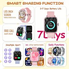 Reloj inteligente para niños 2026, pantalla de alta resolución, múltiples modos deportivos, podómetro, seguimiento de actividad, control de música, control de cámara, diseño minimalista, multilingüe, regalo ideal para niños, la mejor opción de regalo para niños - Multicolor - Ver 8