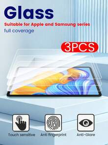 適用於 Galaxy Tab S10 FE/S7 2020/ S9 / S8 / S7/S9 FE/ 10th Gen 2022/ 11 2025，3片裝高畫質鋼化玻璃螢幕保護貼，相容於 Apple 與系列產品，防摔防刮，為平板螢幕提供更佳保護 - 無色 - 查看 14