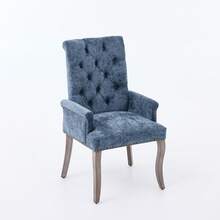 69 Cm Dining Chairs In Chenille For Kitchen And Dining Room - 藍色 - 查看 4