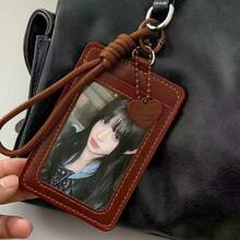 Photo Card Holder Keychain - 1pc PU Leather Wallet Size Photo Card Holder With Detachable Metal Chain, Cute Double Slot Protective Case, Suitable For Idol Photo Cards, ID Cards And Credit Cards - Lanyard + Card Holder + Heart-shaped Pendant - View 7