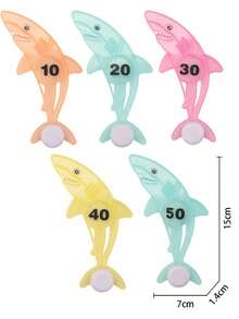 Children's Diving Toys, Pool Toys, Children's Bath Toys, Children's Water Game Toy Set, Children's Diving Arch, Underwater Treasure Hunt Toys, Sinking Toy Set, Sinking Toy Set, Underwater Gift With Storage Bag, Including Crab, Shark, Seahorse, Swimming Pool Game With Mesh Storage Bag - Multicolor - View 10