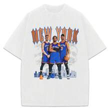 Jalen Brunson Josh Hart Donte Crying Embiid Basketball Tee - 白色 - 查看 1