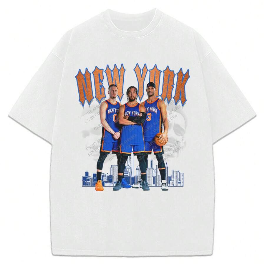 Jalen Brunson Josh Hart Donte Crying Embiid Basketball Tee - 白色 - 查看 1