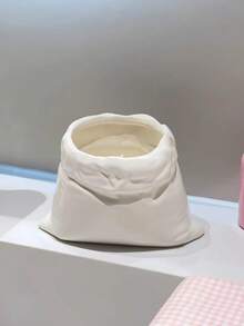 1 kệ lưu trữ mặt bàn bằng gốm dễ thương, thu hút, dùng cho mỹ phẩm, kem đánh răng, bàn chải đánh răng và sữa rửa mặt - Nhiều màu - Xem 4
