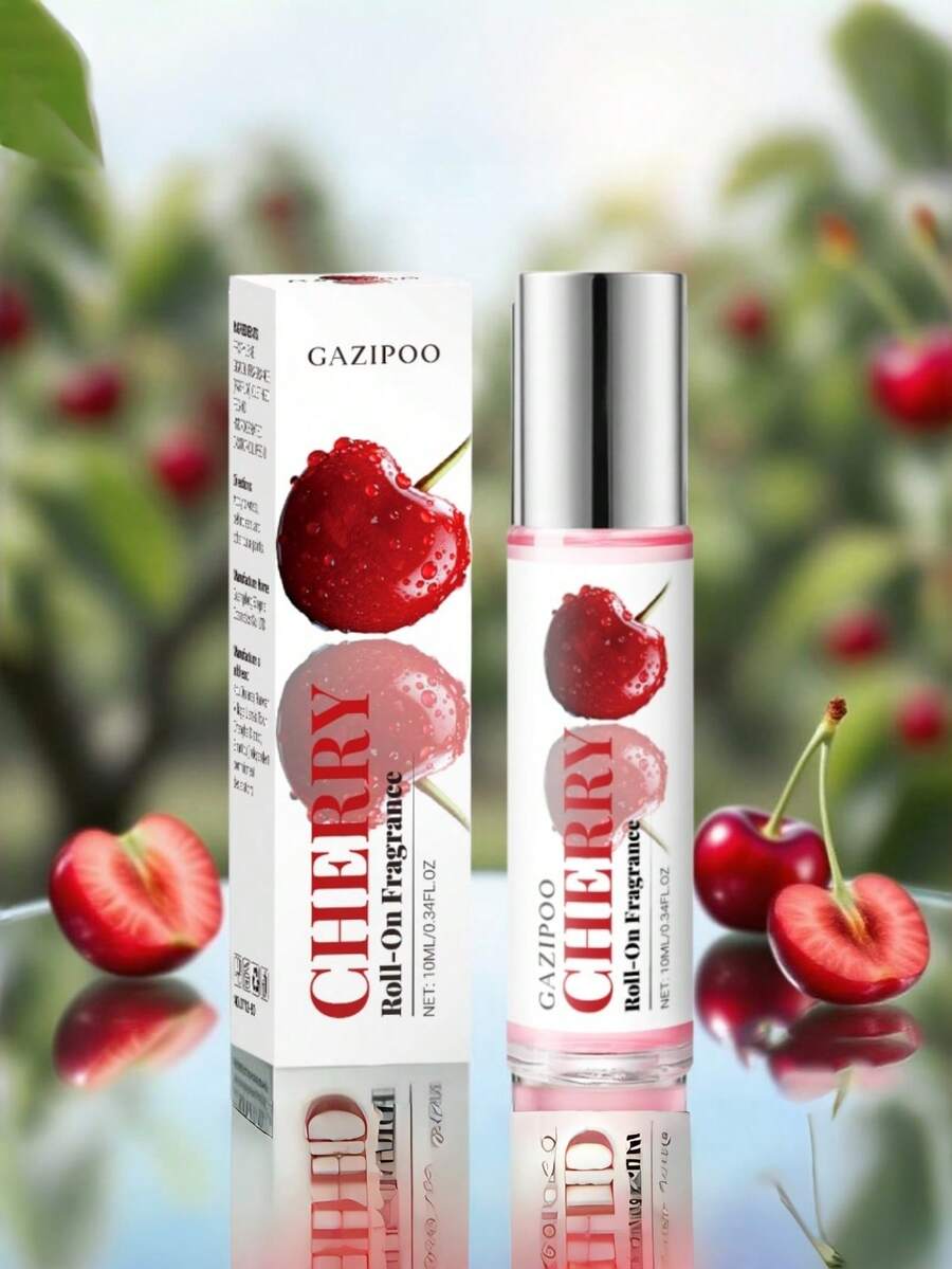 Women's Cherry Fragrance Oil, 10ml Cherry Rollerball Essential Oil, Pheromone-Infused Cherry Scent, Release Your Charm, Portable And Long-Lasting Fragrance, Date Night Essential, Captivating Formula - Cherry - View 1