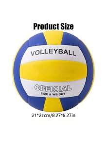 Classic White Yellow Blue Color Scheme Inflatable Hard Volleyball, With Lettering, Size 5, Suitable For Training And Beach Play, Applicable For Beach And Outdoor Lawn - Multicolor - View 9