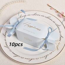 10/20pcs Small Candy Boxes With Ribbon, Wedding Favor Boxes Suitable For Party Snacks, Birthday Gift Bags, Small Desserts And Chocolate Packaging Boxes - View 10