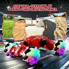 1件蜘蛛主題遙控特技車,手勢感應RC車,4WD蜘蛛RC車適合6-12歲男孩,2.4GHz蝙蝠RC特技車,可變形越野扭轉車附彩色LED燈,4WD越野漂移RC車,雙面行駛RC漂移車,360°旋轉漂移RC車,自動演示,全地形兒童RC車玩具禮物,可充電RC賽車,酷炫生日禮物與創意禮品適合6、7、8、9、10、11、12歲孩子,理想的生日、聖誕節、萬聖節、復活節禮物適合男孩與女孩(隨機遙控器款式) - 彩色 - 查看 7