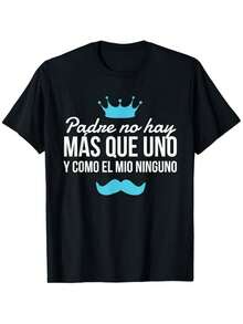 Regalo para Papa y Abuelo Camiseta para el Día del PadreCamiseta ligera de verano corte regular informal para uso diario formal transpirable esencial para uso diario ropa - Negro - Ver 1