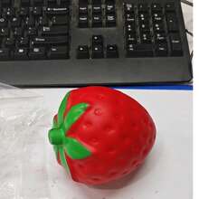 Large Strawberry Squeeze Toy, Realistic Fruit Stress Relief, Prank, Decompression Flour Ball - Multicolor - View 7