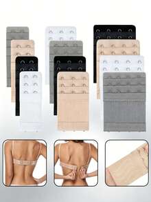 1pc Bra Extender, Bra Extension Hook, Adjustable Back Bra Strap, Elastic Bra Hook, Bra Accessories Elastic Adjustable Hook, No Back Strap, Universal Bra Extender Adjustable - A - View 2