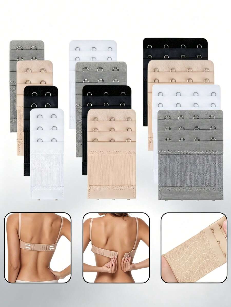1pc Bra Extender, Bra Extension Hook, Adjustable Back Bra Strap, Elastic Bra Hook, Bra Accessories Elastic Adjustable Hook, No Back Strap, Universal Bra Extender Adjustable