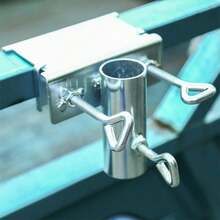 Umbrella Fixing Clip Bracket – Heavy Duty Parasol Stand Holder For Umbrella - Silver - View 4