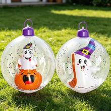 1pc Broom Ghost Ball Pumpkin Ghost Ball Halloween Thickened PVC Material Indoor Outdoor Park Hanging Or Freestanding Halloween Festival Atmosphere Decoration, Hanging Ornament - Ball Within a Ball - View 6