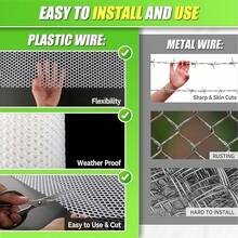 Outdoor Protective Net, PC Plastic Mesh Fence, Multi-Purpose Garden Fencing (Suitable For Pets And Poultry), Small Animal Protection Net (Suitable For Rabbits, Chickens, Dogs), Anti-Snake Outdoor Protective Net (White) - Multicolor - View 5