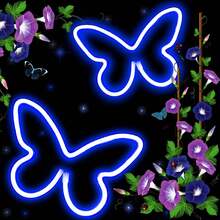 1PC Butterfly Neon Light Indoor Room Decor, Butterfly Size 22.6x15.4cm Approx 8.8x6.0in, Girly Style Decorative Atmosphere Lighting, Holiday Decoration Colorful Light, Wedding Proposal Confession Bar Decor Party Decoration Light, Camping Light, Anniversary Graduation Season All-Season Bar Valentine's Day Mother's Day Children's Day Halloween Christmas Game Room Wall Decor Light - Purple - View 5