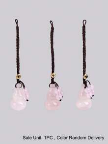 1pc Natural Stone Gourd Charm Keychain Crystal Tiger Eye Pendant DIY Braided Cord Car Hanging Bag Decoration Calabash Ornament H903 - Pendant - View 13