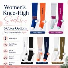 1/5 Pair Professional Sports Compression Socks - Moisture-Wicking Running & Jump Rope Socks - Shaping & Slimming Leg Style - Multicolor - View 4