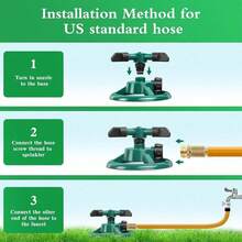 360° Rotating Garden Sprinkler, 2026 New Adjustable Yard Sprinkler For Backyard Grass Care, Durable Water Sprinkler For Water Play Outdoor Pets Water Fun - A - View 2