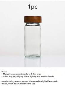 24/12pcs [Glass Spice Jar Set] 4oz Square Spice Bottles With Bamboo Lids, Airtight Leak-Proof, Refillable Transparent Spice Jars, Suitable For Pepper, Salt, Sugar Powder, Kitchen Storage Organization Spice Rack, Cooking, Dining, Meal Prep, BBQ Kitchen Accessories, Mother's Day Gift - Acacia Wood Cover - View 18