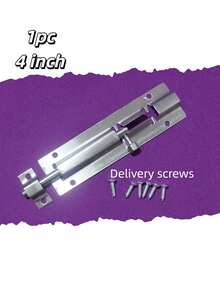 1 buah Kunci Baut Pintu Stainless Steel, Kunci Geser Persegi 1,2/3/4/6 Inci, Kunci Silinder Pemasangan Permukaan, Cocok Untuk Lemari, Kamar Mandi, dan Ruangan Serbaguna - Pin persegi - View 12