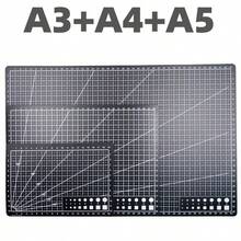 A3 A4 A5 尺寸單面印刷桌面多功能黑色切割墊，手工藝 DIY 工具墊 - 黑色A3+A4+A5 - 查看 1