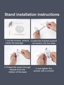 Height Adjustable Metal Phone Holder/Tablet Stand, Suitable For Desktop, Portable Display Stand, 360 Degree Rotating Adjustable Tablet Stand, Weighted Metal Base - View 7