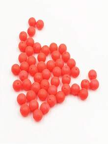 100pcs Foam Eye-Catching Fishing Floats, Red & Yellow Dual Color, Ultra-Lightweight, Thickened Large Head, Long-Distance Fishing Float Indicator, High Sensitivity Signal Amplifier Fishing Accessory - Multicolor - View 3