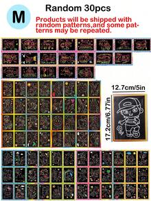 Children's Graffiti Drawing, Scratch Painting, Handmade DIY Fun Scratch Painting, Color Production For Elementary School Students Scratch Painting - Multicolor - View 13