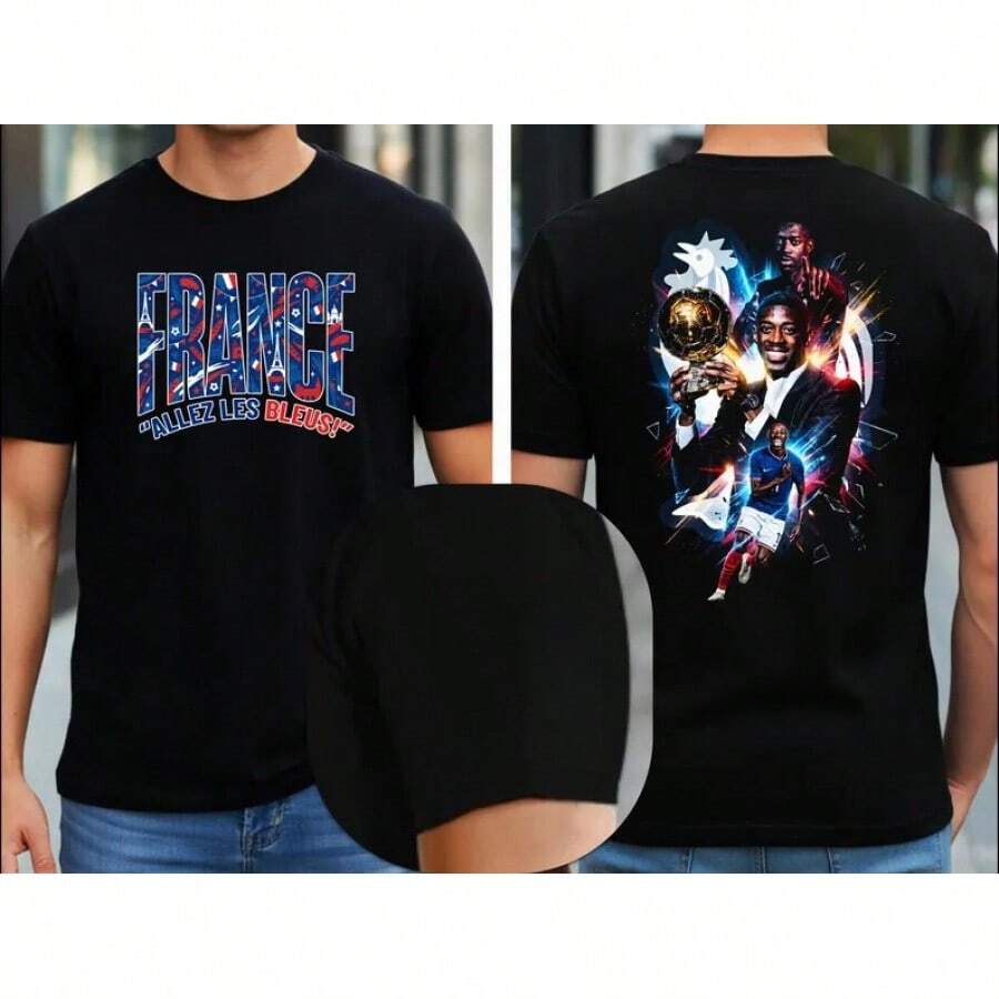 Ottoman.Dembélé French Team 2026 Fans T Shirt - Black 1 - View 1