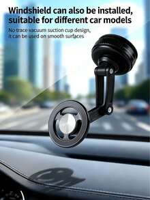 Upgraded 360° Rotating Magnetic Car Phone Holder – Suitable For All Car Models, Rotatable Foldable Multi-Angle Mechanical Arm Design And Adjustable Phone Mount – Suitable For Desk, Car Dashboard, Glass Surface And More / Strong Magnetic Suction Force, Includes Magnetic Attraction Components, Comes With Accessories (Magnetic Plate*1 + Suction Cup Auxiliary Pad*1) - A - View 7