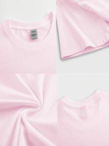 Women's Oversized T-Shirt With Seashell Design, Coastal Style, Casual Summer Tops, Clothing For 4th Of July, Graduation, Teacher's Clothing, Women's Summer Vacation - 嬰兒粉 2 - 查看 4
